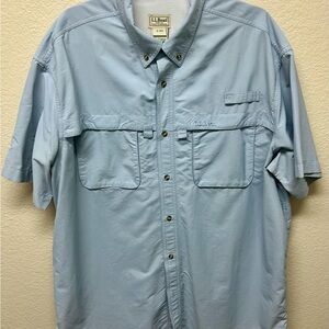 LL Bean Short Sleeve Blue XL Tropicwear